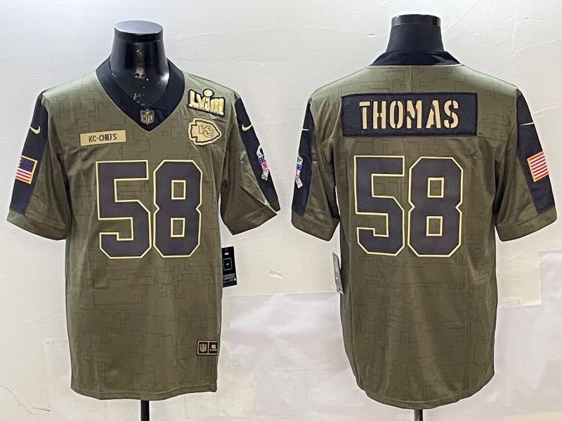 Men Kansas City Chiefs 58 Thomas Green 2025 Nike Salute to Service Limited NFL Jersey style 2